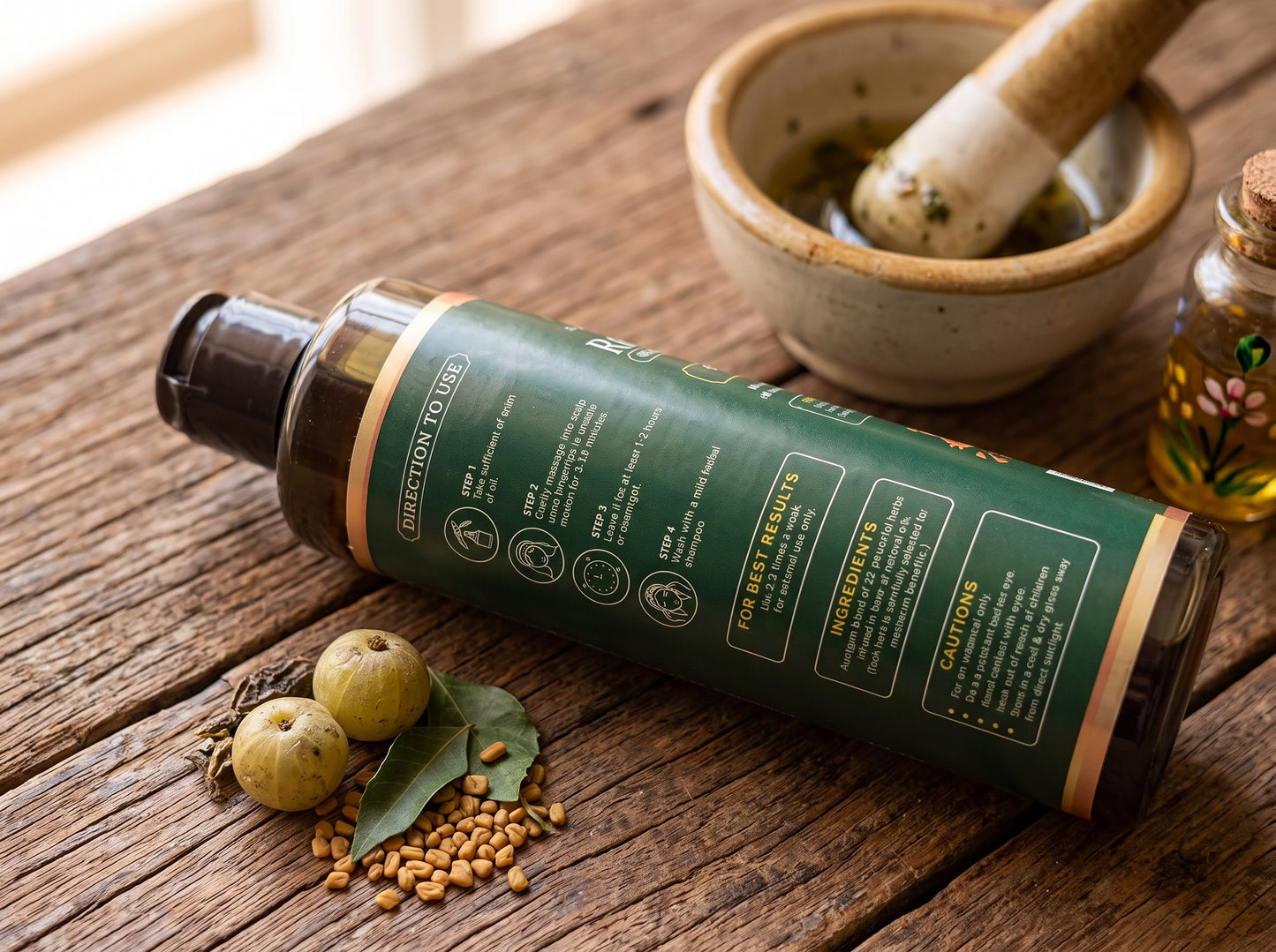 Regrow Herbal Hair Oil - 225ml (200ml + 25ml FREE) | Natural Hair Growth & Hair Fall Care